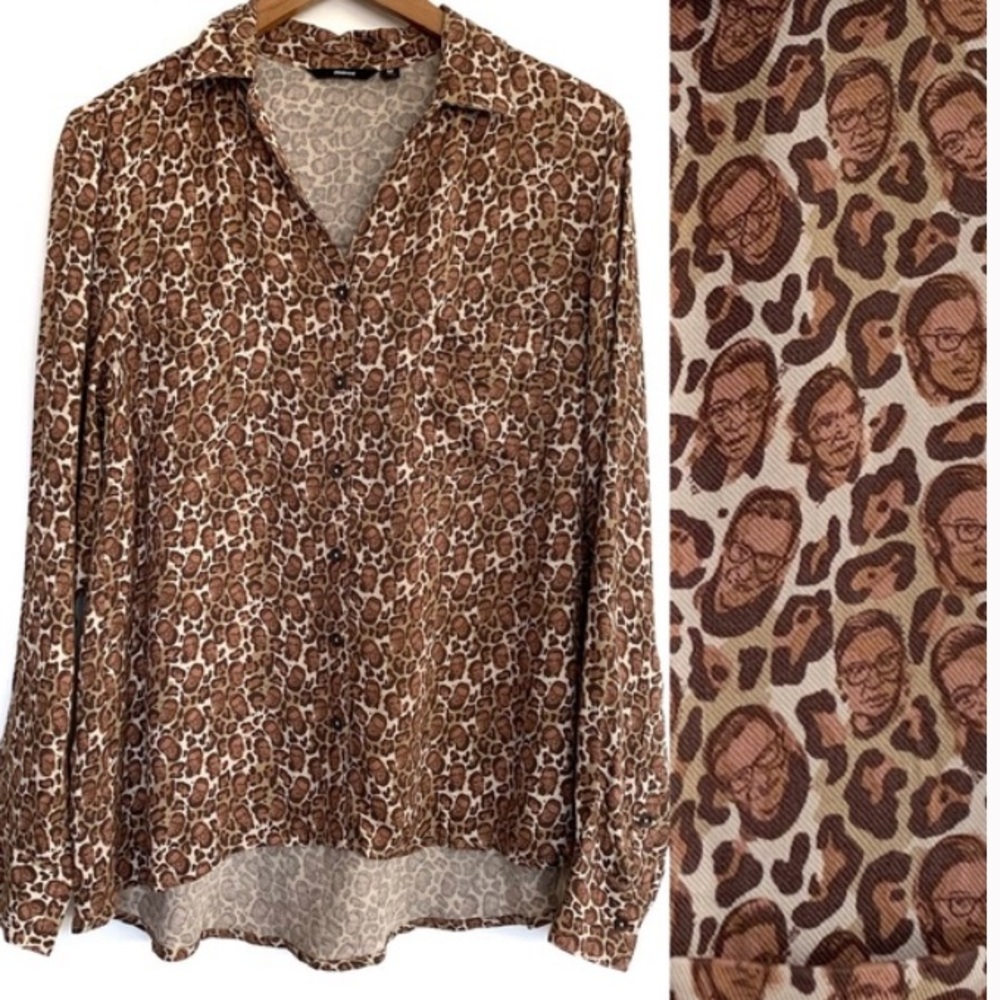 Betabrand Girlfriend Ruth Bader Ginsburg Button Down Shirt